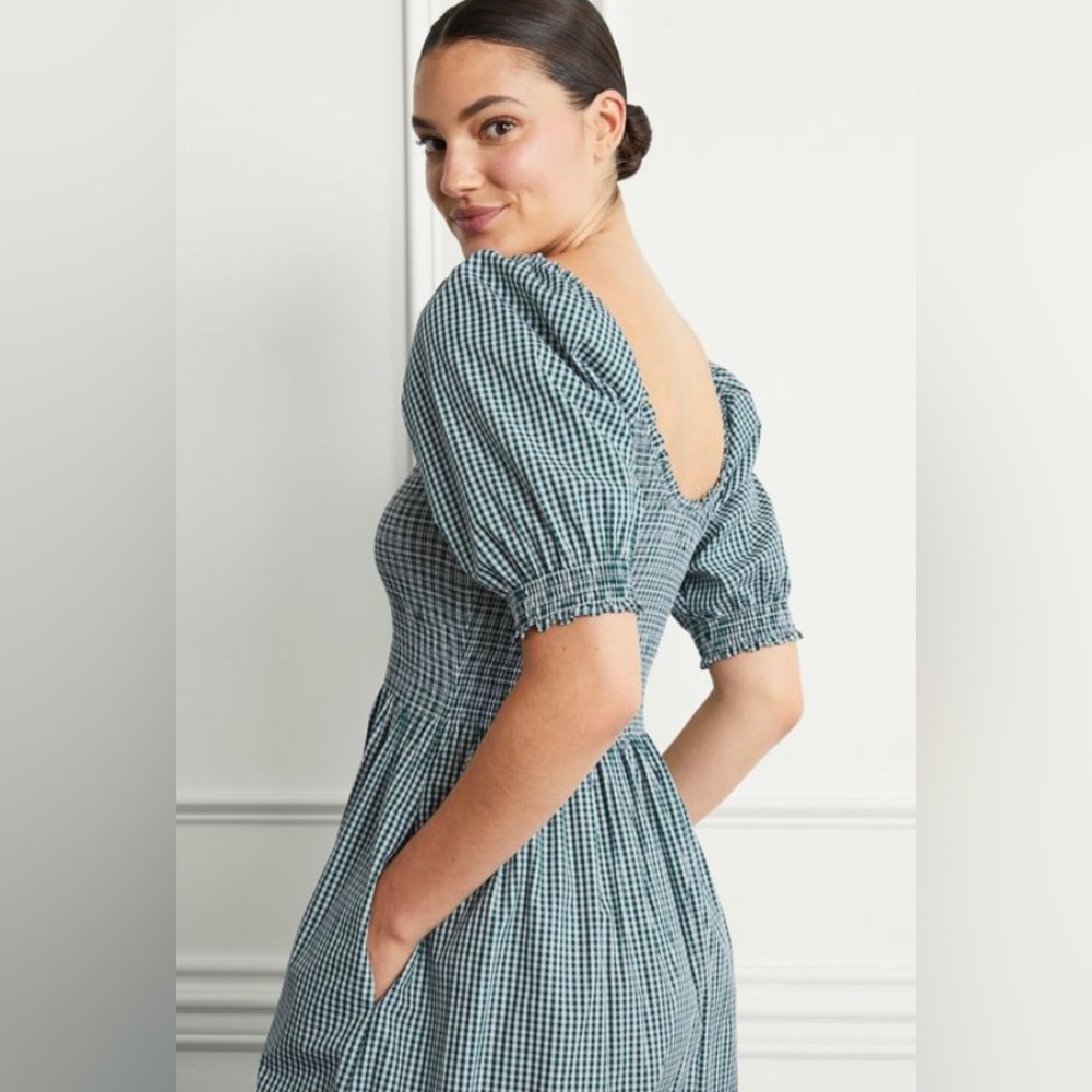 Hill House Louisa nap dress in Emerald Gingham S